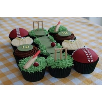 Cupcake Ground for Cricket Lovers Interesting Shape Delivery Jaipur, Rajasthan